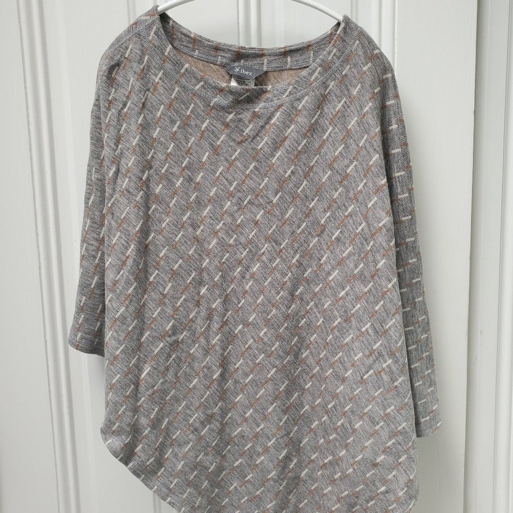 Ibex 100% merino wool poncho